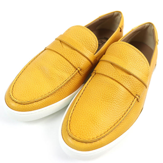 TOD�fS loafers Main: Leather yellow MOCASSINO GOMMA LEGGERA 48B Moccasino Gomma Leggera mens 10 Used Authentic