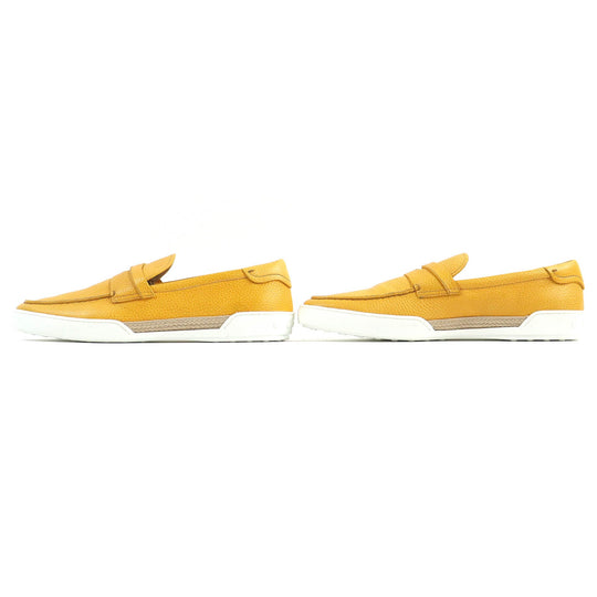 TOD�fS loafers Main: Leather yellow MOCASSINO GOMMA LEGGERA 48B Moccasino Gomma Leggera mens 10 Used Authentic