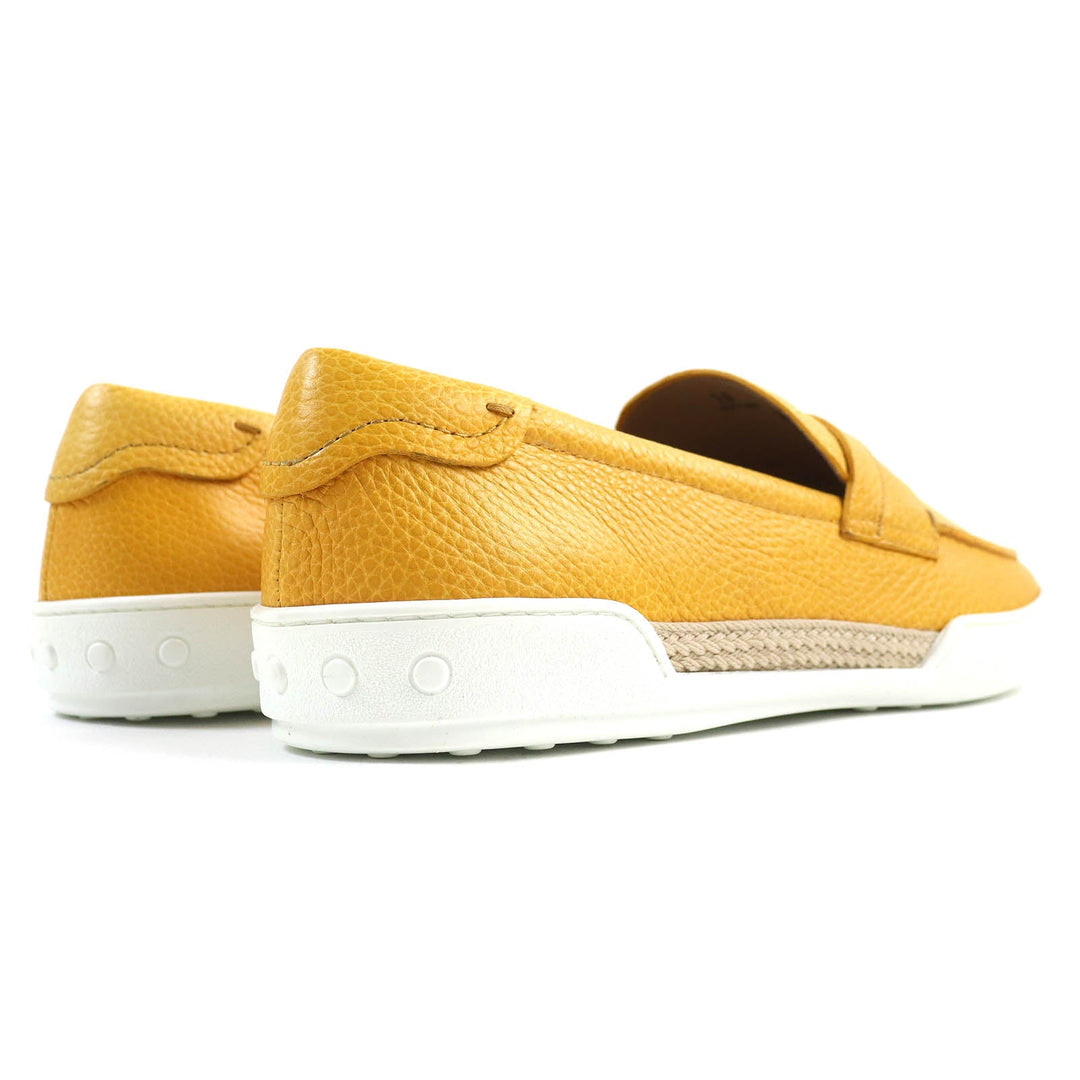 TOD�fS loafers Main: Leather yellow MOCASSINO GOMMA LEGGERA 48B Moccasino Gomma Leggera mens 10 Used Authentic