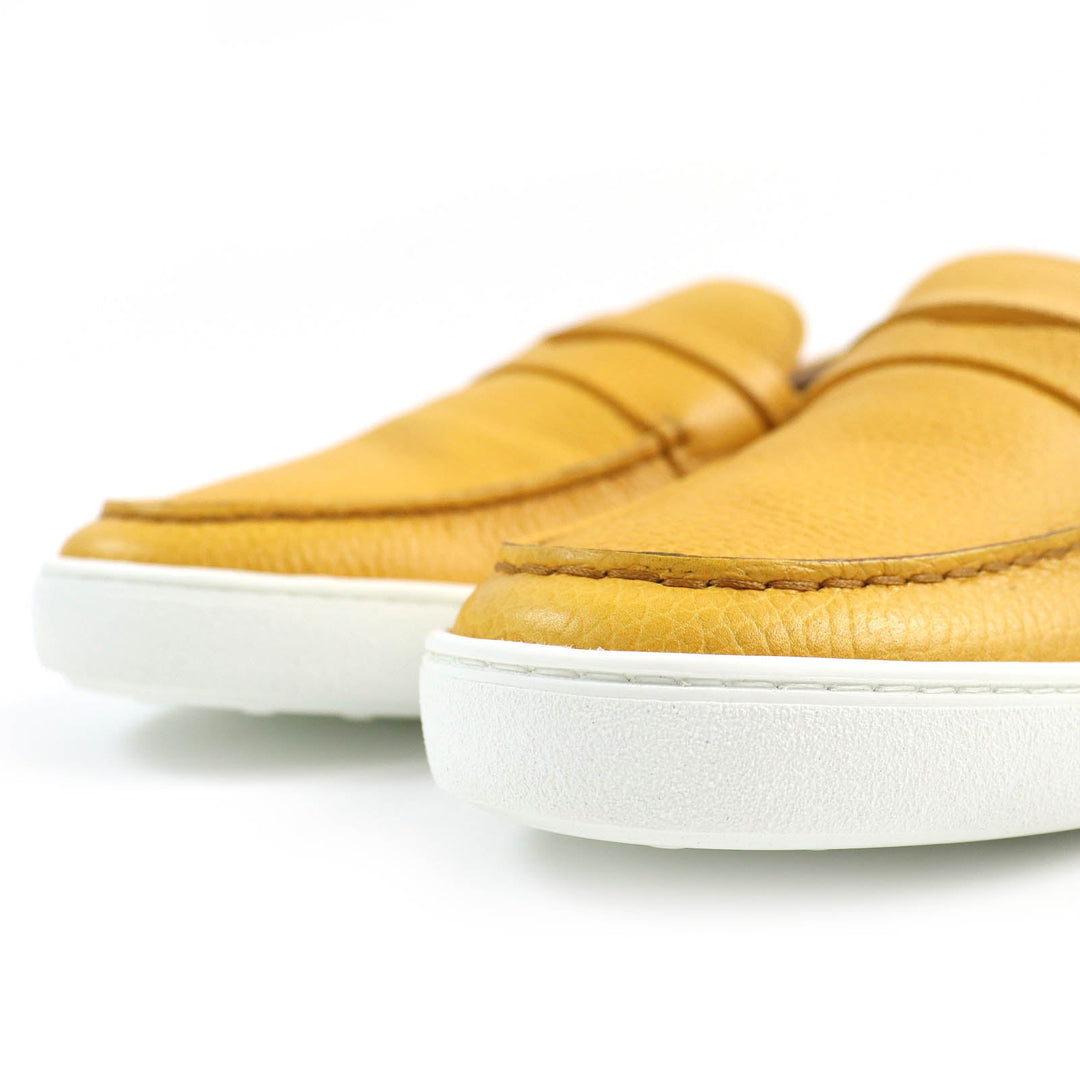 TOD�fS loafers Main: Leather yellow MOCASSINO GOMMA LEGGERA 48B Moccasino Gomma Leggera mens 10 Used Authentic