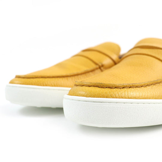 TOD�fS loafers Main: Leather yellow MOCASSINO GOMMA LEGGERA 48B Moccasino Gomma Leggera mens 10 Used Authentic