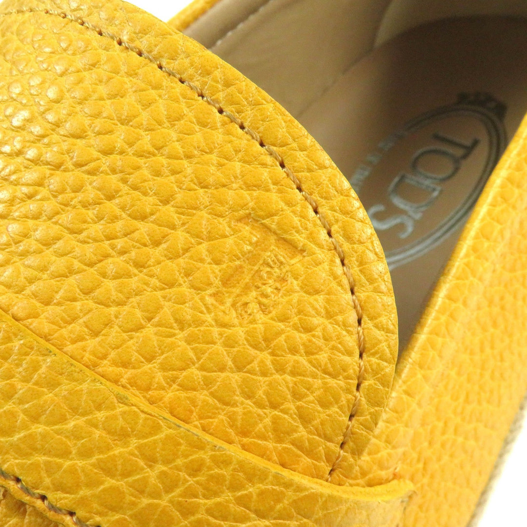 TOD�fS loafers Main: Leather yellow MOCASSINO GOMMA LEGGERA 48B Moccasino Gomma Leggera mens 10 Used Authentic