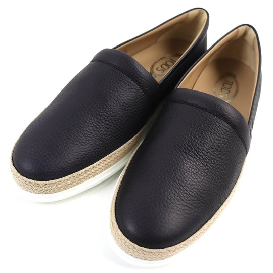 TOD�fS Slip-on Main: Leather Dark navy PANTOFOLA IMBOTTITA GOMMA TV mens 10 Used Authentic