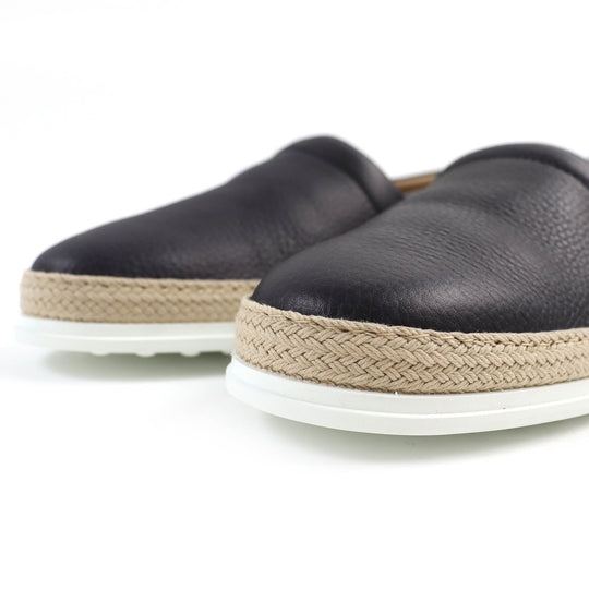 TOD�fS Slip-on Main: Leather Dark navy PANTOFOLA IMBOTTITA GOMMA TV mens 10 Used Authentic