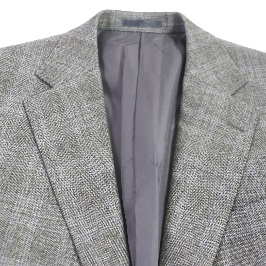 BURBERRY tailored jacket Outer: 100% cashmere, lining: cupra Light gray mens 98-88-175 AB6 Used Authentic