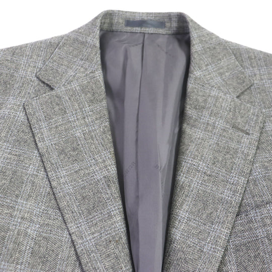 BURBERRY tailored jacket Outer: 100% cashmere, lining: cupra Light gray mens 98-88-175 AB6 Used Authentic