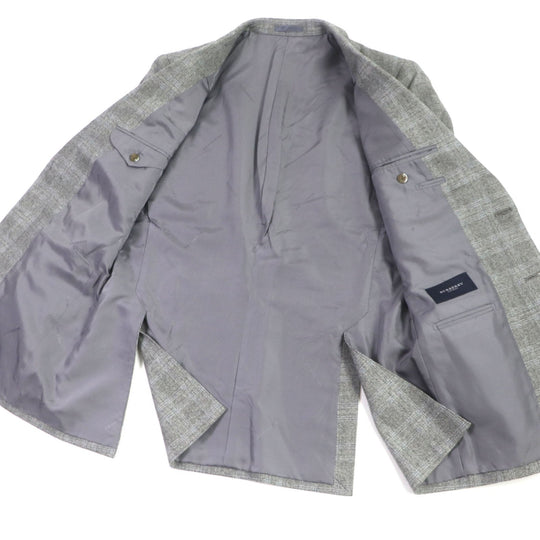 BURBERRY tailored jacket Outer: 100% cashmere, lining: cupra Light gray mens 98-88-175 AB6 Used Authentic