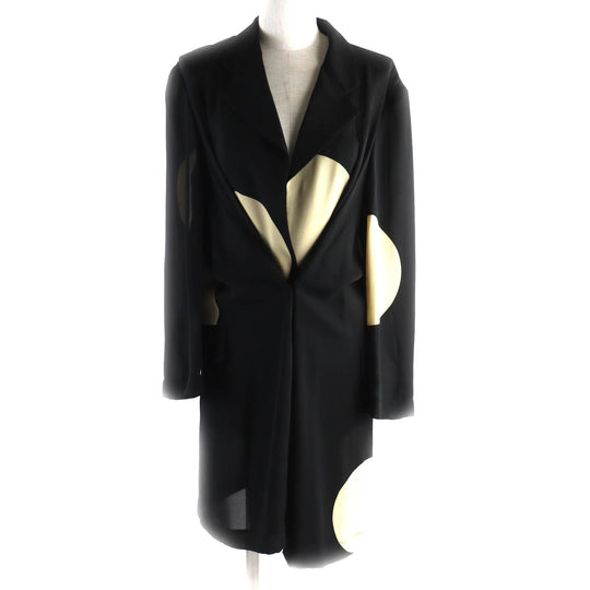 COMME des GARCONS coat Main: 100% polyester Black beige Women S Used Authentic
