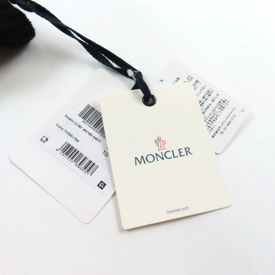 MONCLER one piece Main: 70% wool, Main: 30% cashmere, Part: Sheepskin black Women S Used Authentic