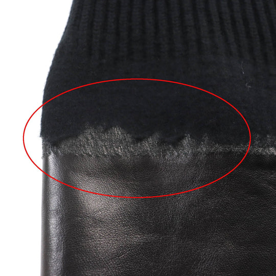 MONCLER one piece Main: 70% wool, Main: 30% cashmere, Part: Sheepskin black Women S Used Authentic