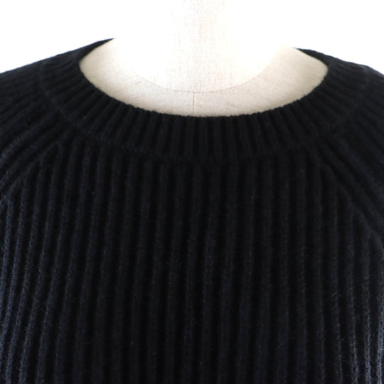 MONCLER one piece Main: 70% wool, Main: 30% cashmere, Part: Sheepskin black Women S Used Authentic