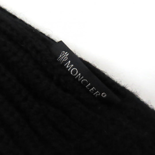 MONCLER one piece Main: 70% wool, Main: 30% cashmere, Part: Sheepskin black Women S Used Authentic