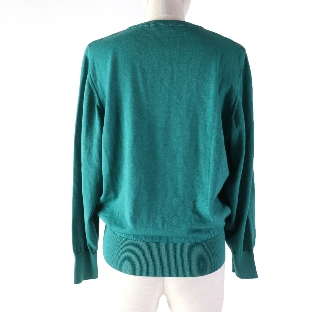 LEONARD FASHION knit Main: 60% wool, Main: 40% silk, Part: 100% wool green Women M Used Authentic