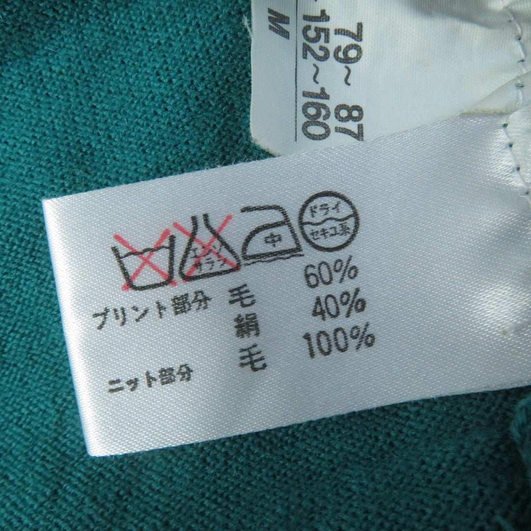 LEONARD FASHION knit Main: 60% wool, Main: 40% silk, Part: 100% wool green Women M Used Authentic