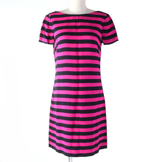 PRADA one piece Main: 100% rayon, Lining: 60% cupra, Lining: 40% silk Pink black Women 38 Used Authentic