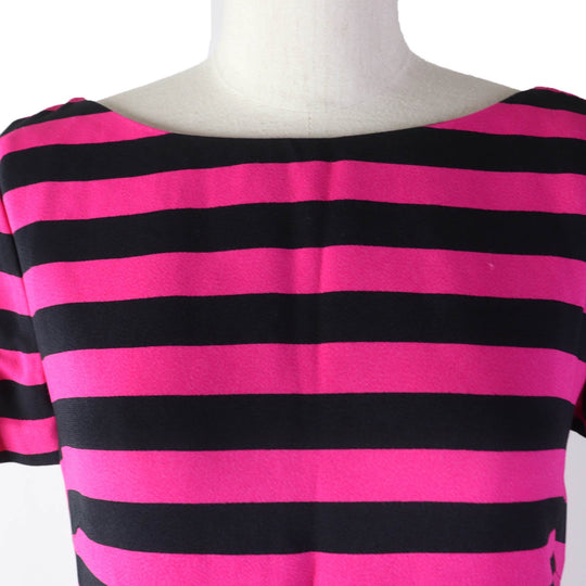 PRADA one piece Main: 100% rayon, Lining: 60% cupra, Lining: 40% silk Pink black Women 38 Used Authentic