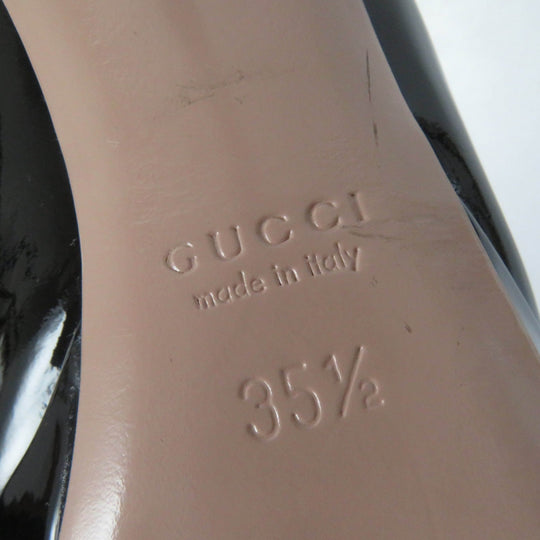 GUCCI pumps 309999 Main: Patent black Women 35.5 Used Authentic
