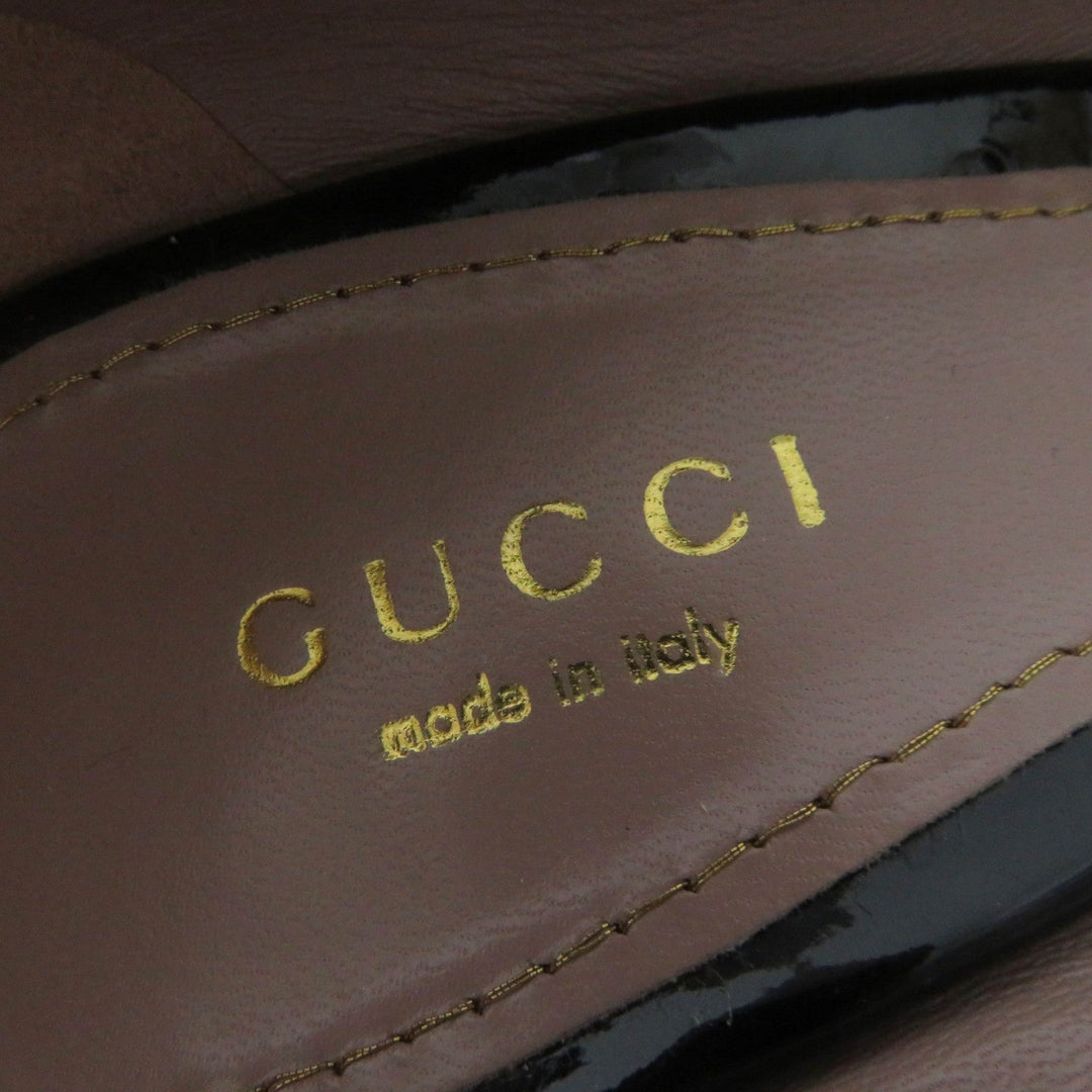 GUCCI pumps 309999 Main: Patent black Women 35.5 Used Authentic