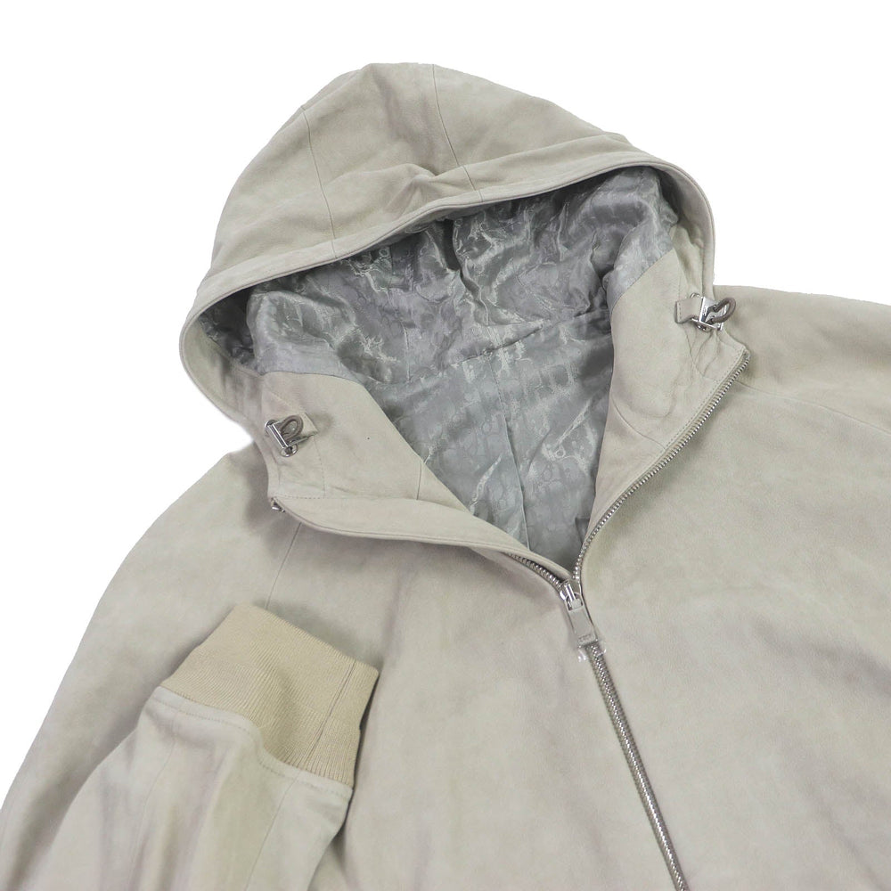 Dior HOMME leather jacket 293L439A0471 Outer: 100% leather, Lining: 100% cupra light beige mens 48 Used Authentic