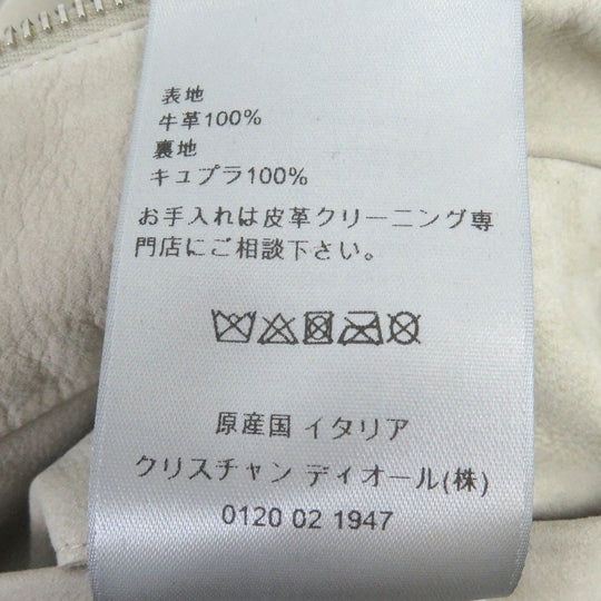 Dior HOMME leather jacket 293L439A0471 Outer: 100% leather, Lining: 100% cupra light beige mens 48 Used Authentic