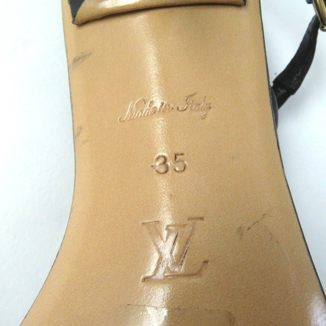 LOUIS VUITTON Sandals Main: Leather black Women 35 Used Authentic