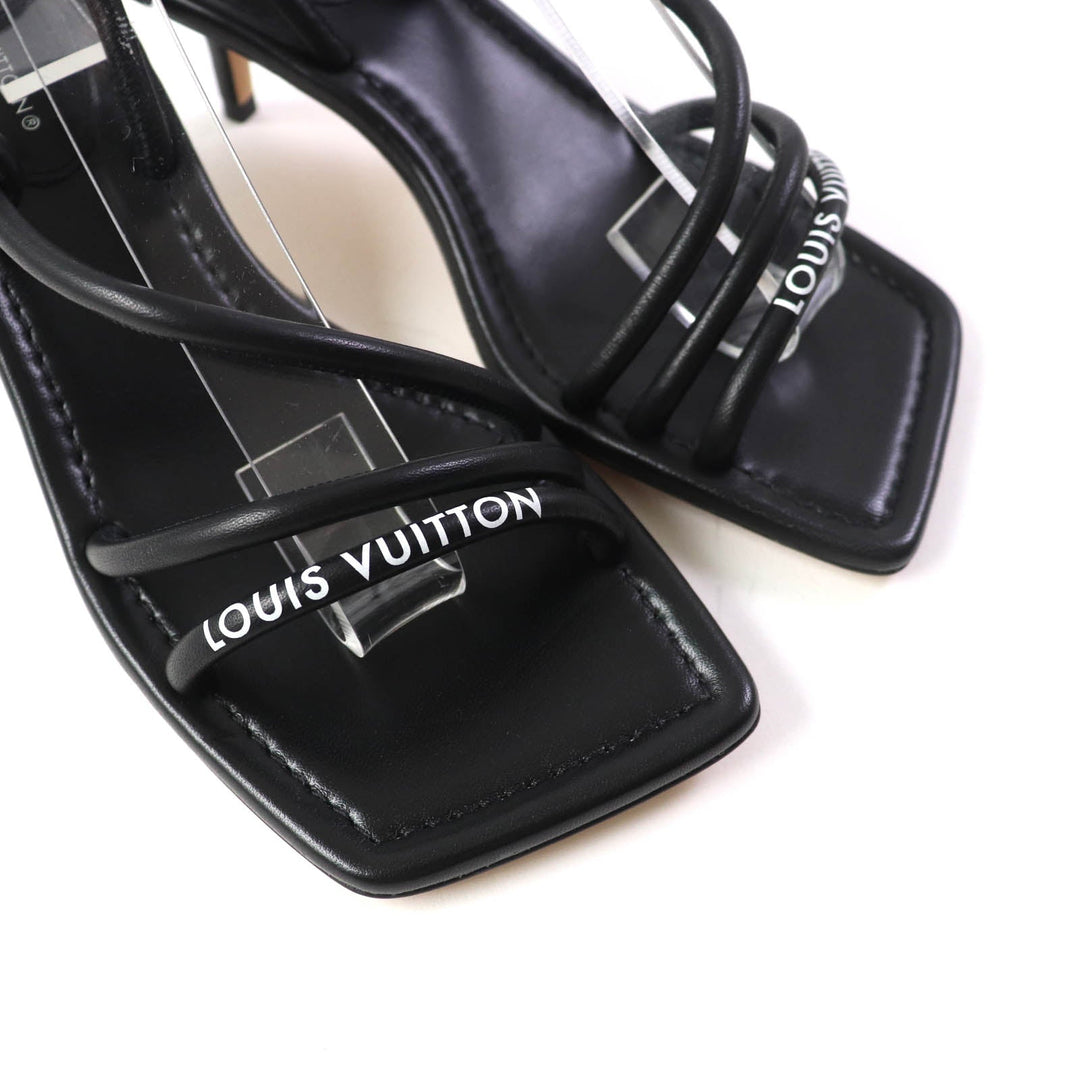 LOUIS VUITTON Sandals Main: Leather black Women 35 Used Authentic