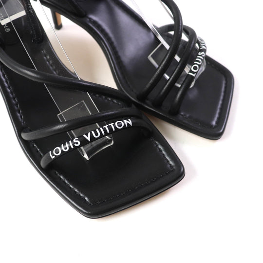 LOUIS VUITTON Sandals Main: Leather black Women 35 Used Authentic