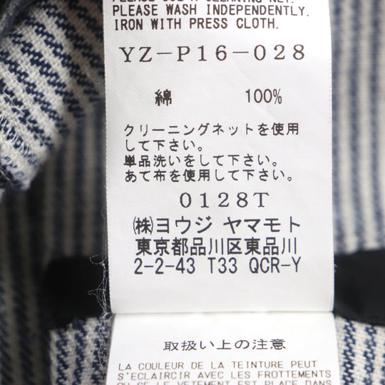 Y's Pants YZ-P16-028 Main: 100% cotton Navy green Hickory Abstrikt Paint mens 1 Used Authentic