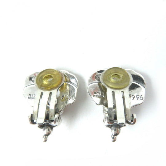 Georg Jensen Earring Main: SV925, Part: Carnelian Silver Red 1996 Earring Women Used Authentic