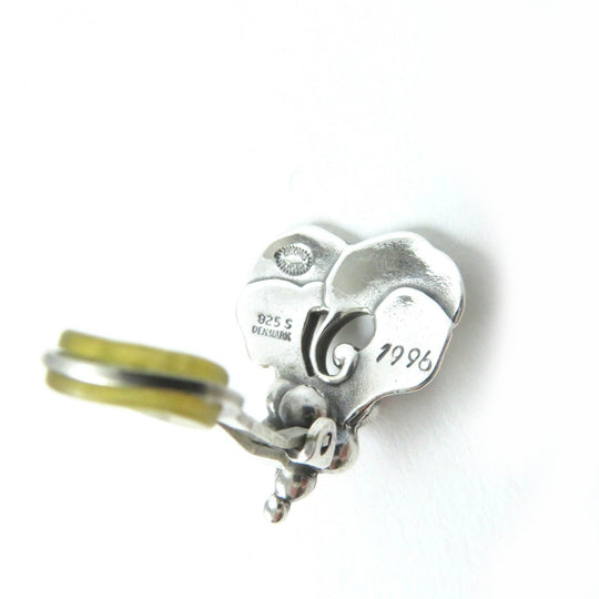 Georg Jensen Earring Main: SV925, Part: Carnelian Silver Red 1996 Earring Women Used Authentic