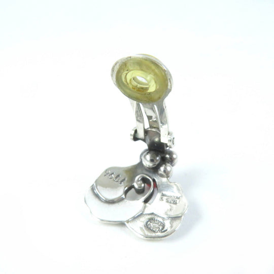 Georg Jensen Earring Main: SV925, Part: Carnelian Silver Red 1996 Earring Women Used Authentic
