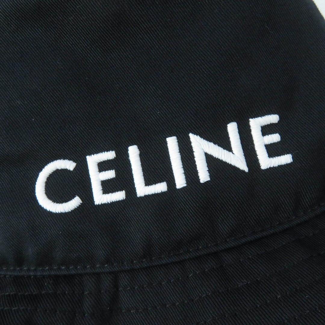 CELINE hat Main: 100% cotton, Lining: 100% cotton black Women S Used Authentic