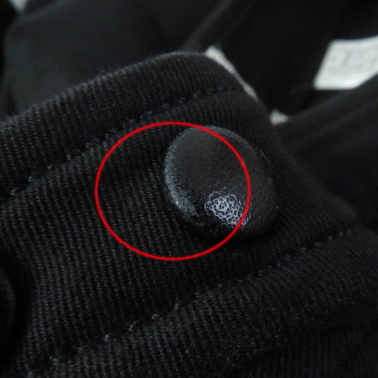 HERMES skinny pants Main: 98% cotton, Main: 2% polyurethane, Part: leather black Women 34 Used Authentic