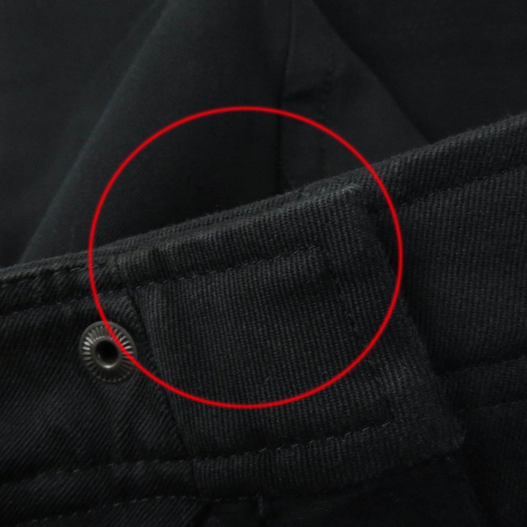 HERMES skinny pants Main: 98% cotton, Main: 2% polyurethane, Part: leather black Women 34 Used Authentic