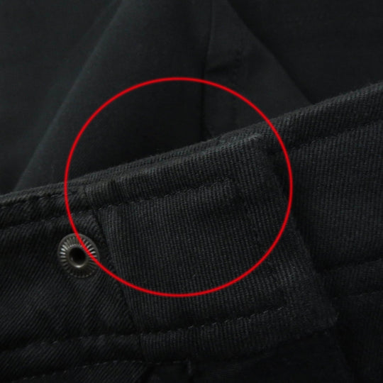 HERMES skinny pants Main: 98% cotton, Main: 2% polyurethane, Part: leather black Women 34 Used Authentic