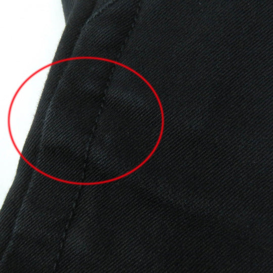 HERMES skinny pants Main: 98% cotton, Main: 2% polyurethane, Part: leather black Women 34 Used Authentic