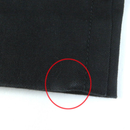 HERMES skinny pants Main: 98% cotton, Main: 2% polyurethane, Part: leather black Women 34 Used Authentic