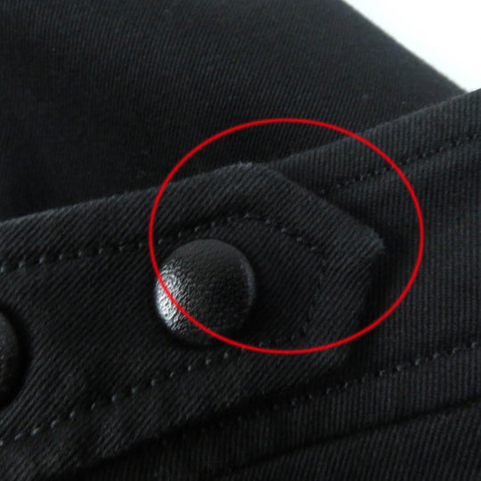 HERMES skinny pants Main: 98% cotton, Main: 2% polyurethane, Part: leather black Women 34 Used Authentic