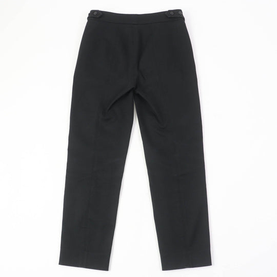 HERMES skinny pants Main: 98% cotton, Main: 2% polyurethane, Part: leather black Women 34 Used Authentic