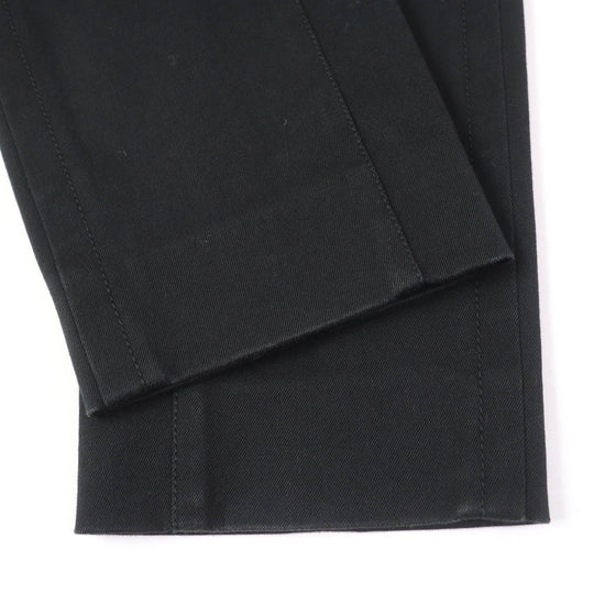 HERMES skinny pants Main: 98% cotton, Main: 2% polyurethane, Part: leather black Women 34 Used Authentic