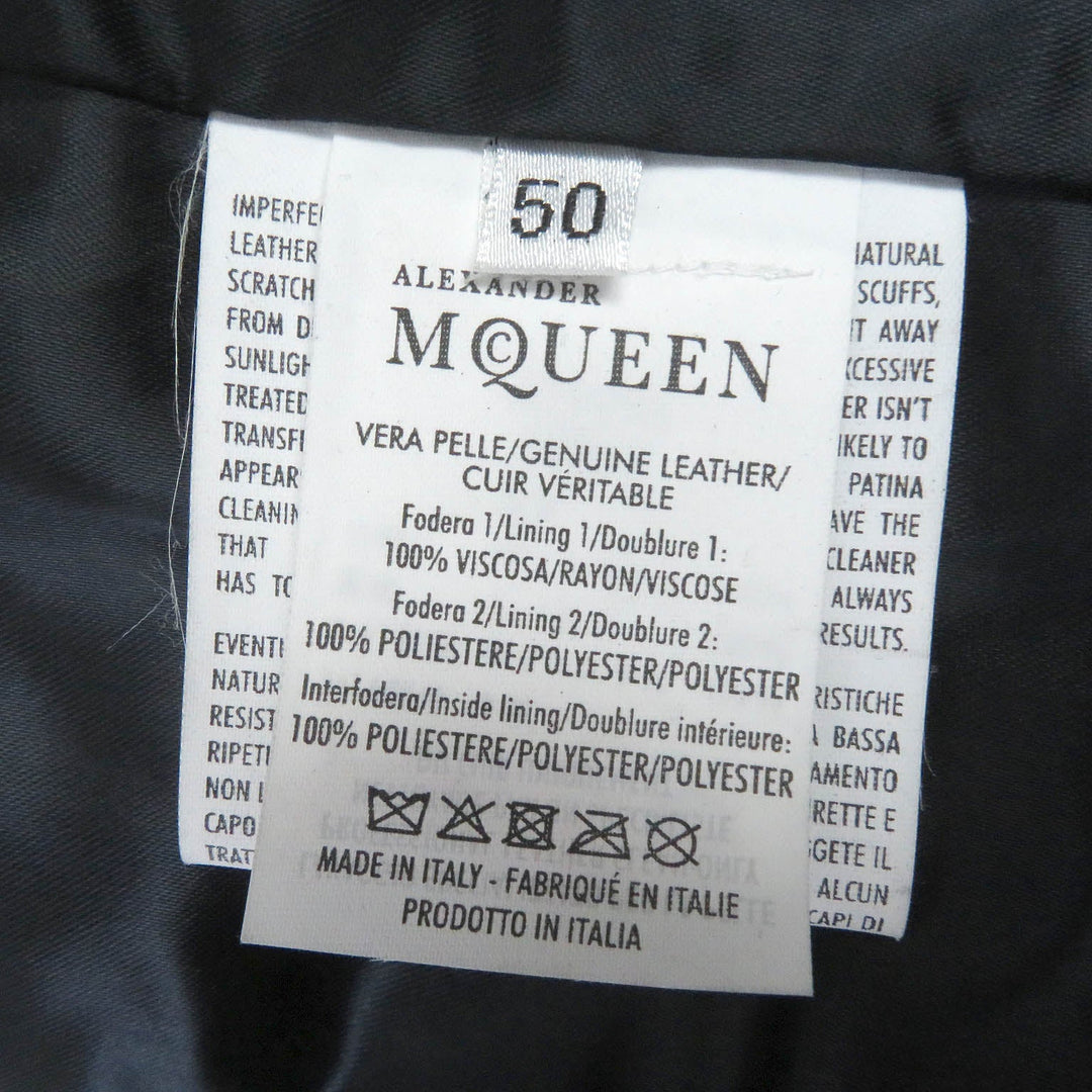Alexander McQueen leather jacket 329298 Lamb leather black mens 50 Used Authentic