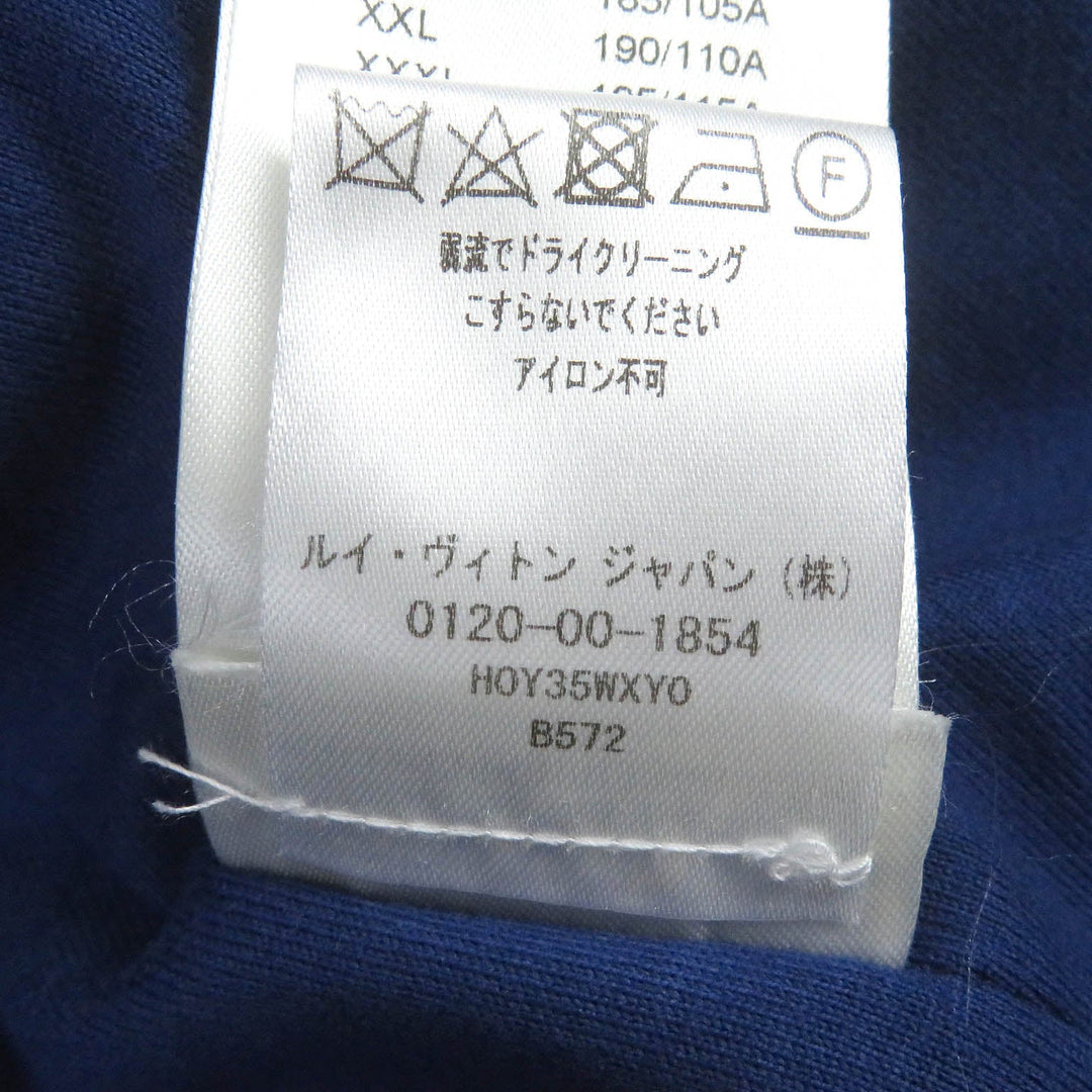 LOUIS VUITTON Blouson Outer: 53% polyester, Outer: 47% acrylic, Lining: 100% cotton, Part: 100% wool blue mens L Used Authentic