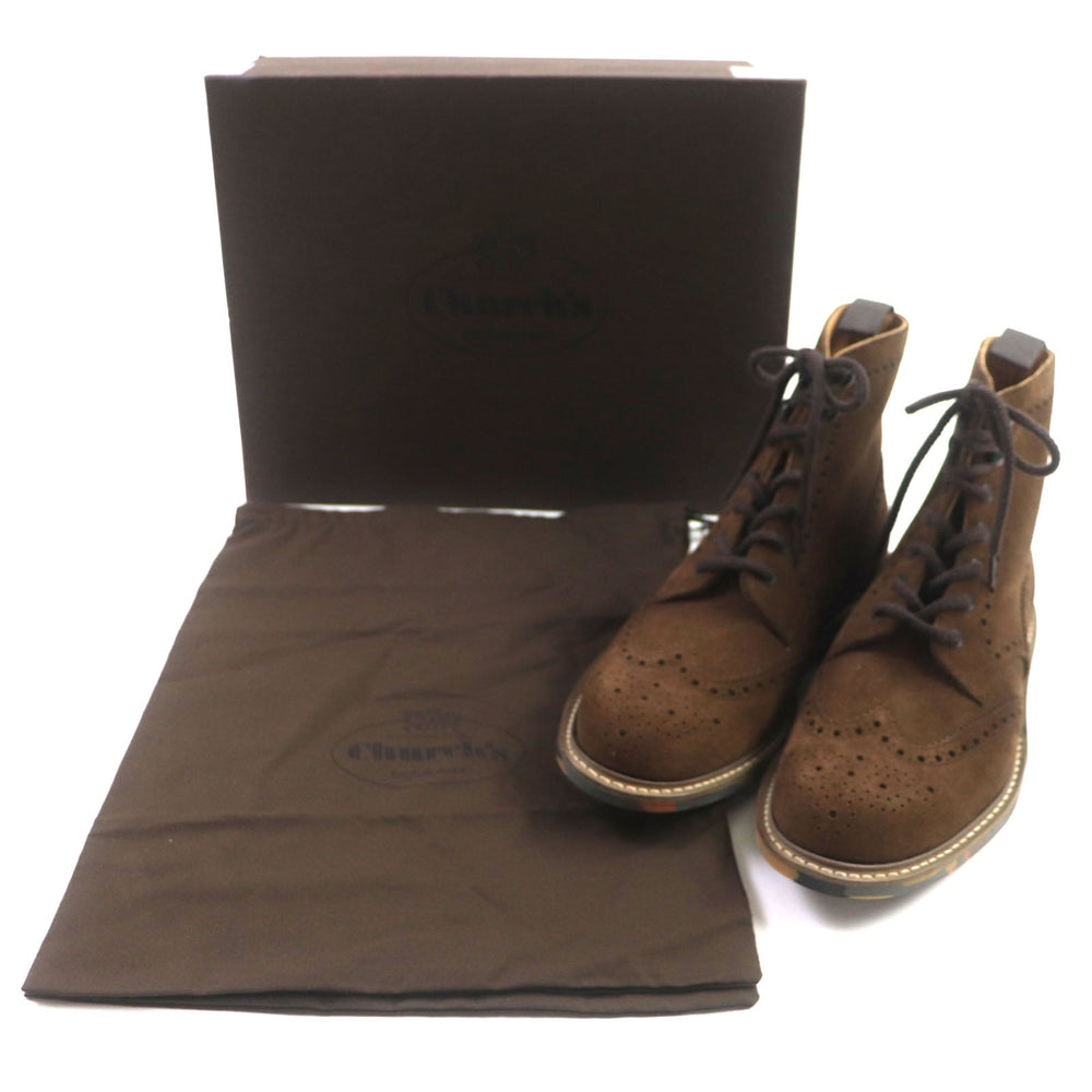 CHURCH'S boots Main: Suede Dark blanc GRINDALE mens(Unisex) 075 Used Authentic