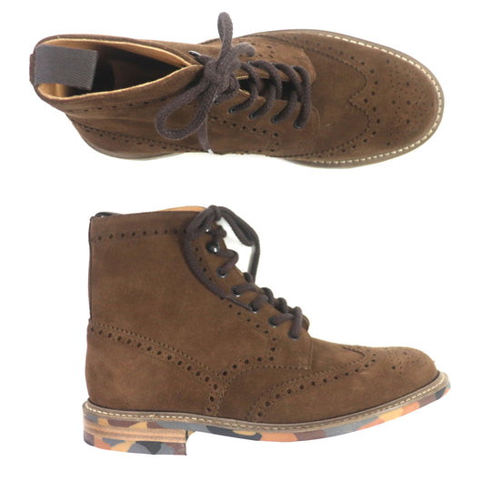 CHURCH'S boots Main: Suede Dark blanc GRINDALE mens(Unisex) 075 Used Authentic