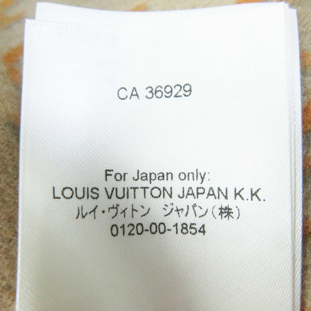LOUIS VUITTON coat 1ABQP2 Outer material: 99% wool, Outer material: 1% silk, Part: Lamb leather beige Removable collar double face coat Women 36 Used Authentic