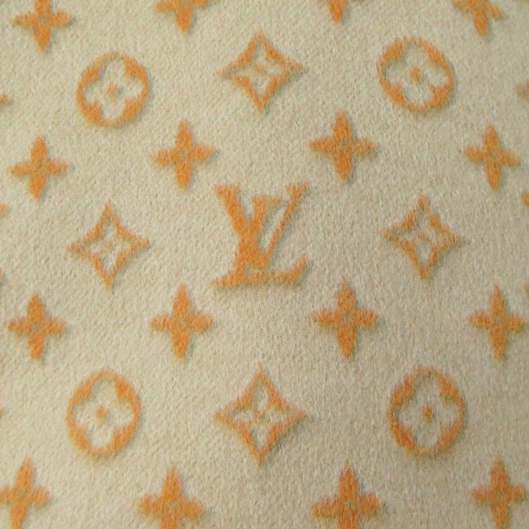 LOUIS VUITTON coat 1ABQP2 Outer material: 99% wool, Outer material: 1% silk, Part: Lamb leather beige Removable collar double face coat Women 36 Used Authentic