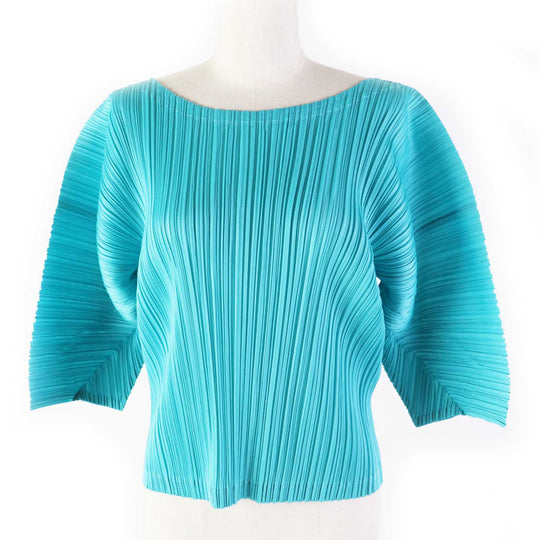 ISSEY MIYAKE Cut PP51-JK164 Outer material: Polyester 100% Turquoise type Women 3 Used Authentic