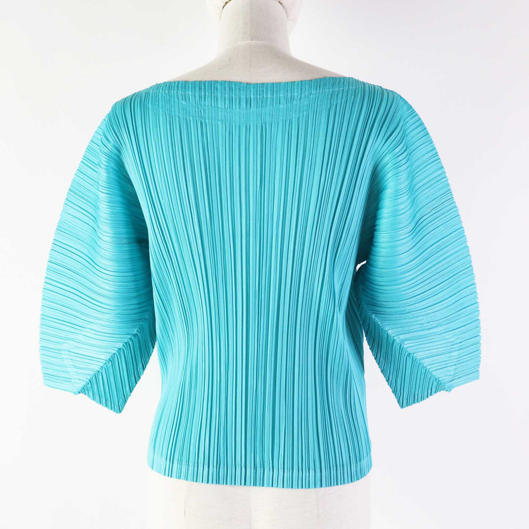 ISSEY MIYAKE Cut PP51-JK164 Outer material: Polyester 100% Turquoise type Women 3 Used Authentic