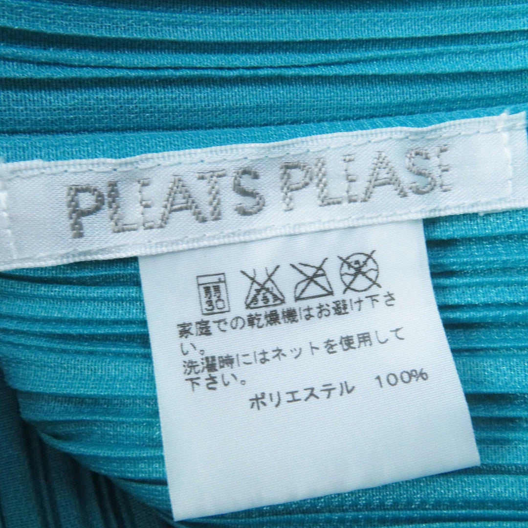 ISSEY MIYAKE Cut PP51-JK164 Outer material: Polyester 100% Turquoise type Women 3 Used Authentic