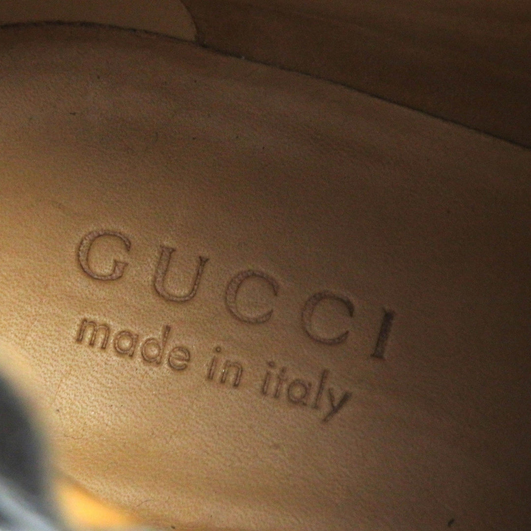 GUCCI boots 496250 Main: Leather black mens 7 Used Authentic